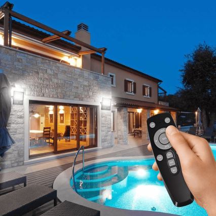 Aigostar - LED Proyector solar regulable LED/200W/3,2V IP66 + control remoto