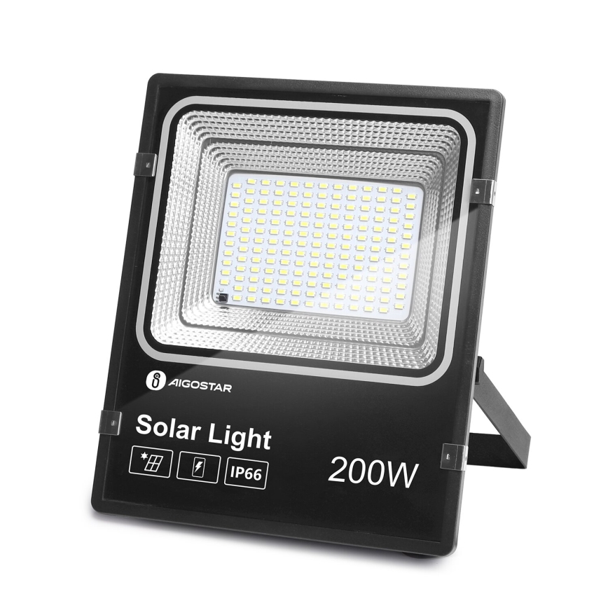Aigostar - LED Proyector solar regulable LED/200W/3,2V IP66 + control remoto