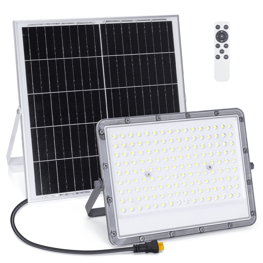Aigostar - LED Proyector solar regulable LED/200W/3,4V IP65 + control remoto