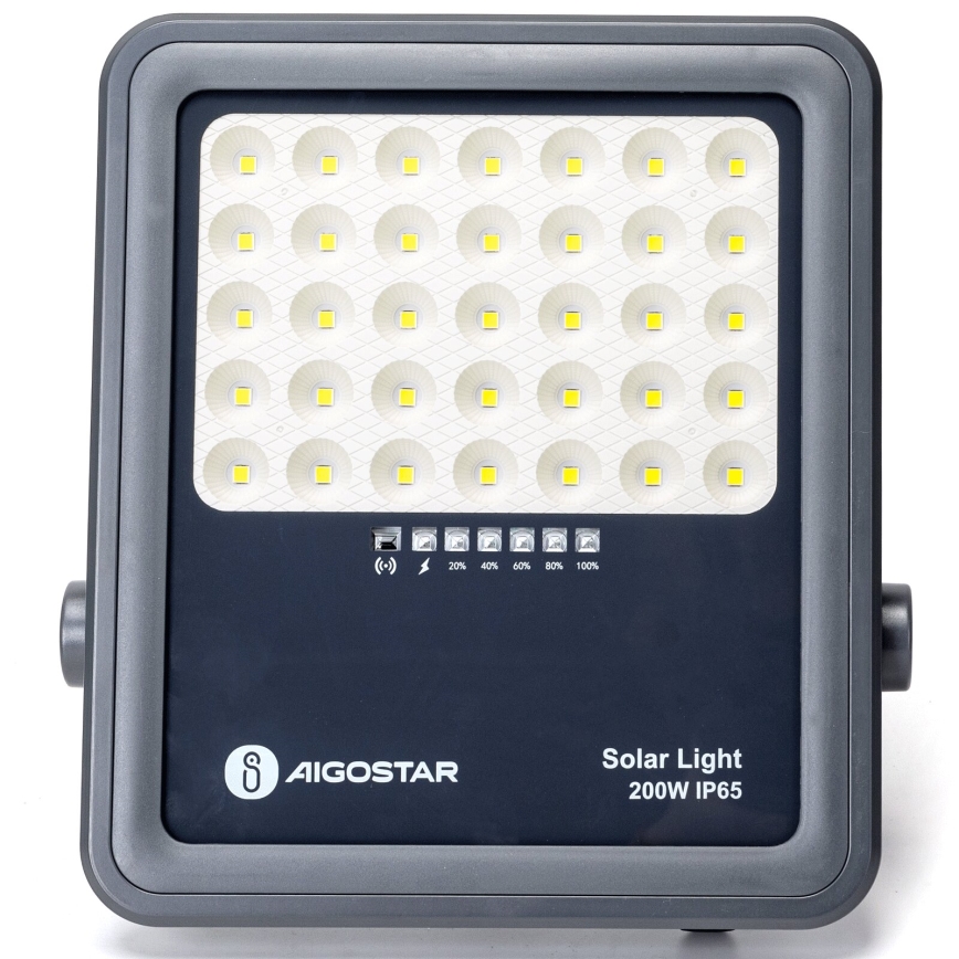 Aigostar - LED Proyector solar regulable LED/200W/3,4V IP65 + control remoto