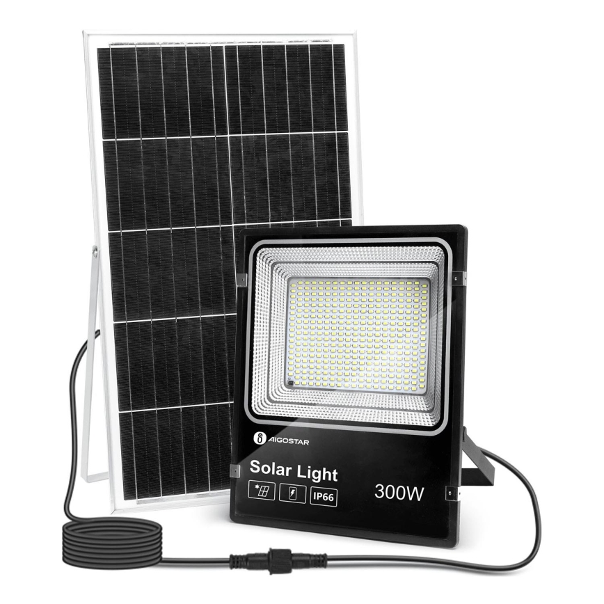 Aigostar - LED Proyector solar regulable LED/300W/3,2V IP66 + control remoto