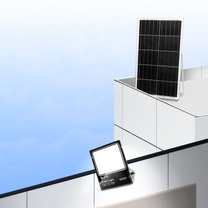 Aigostar - LED Proyector solar regulable LED/300W/3,2V IP66 + control remoto