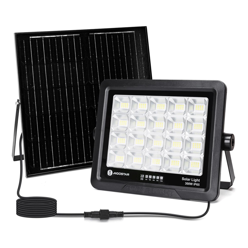 Aigostar - LED Proyector solar regulable LED/300W/3,4V IP65 + control remoto
