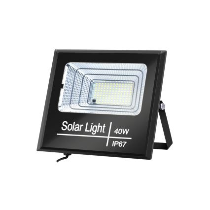Aigostar - LED Proyector solar regulable LED/40W/3,2V IP67 2000 mAh + control remoto
