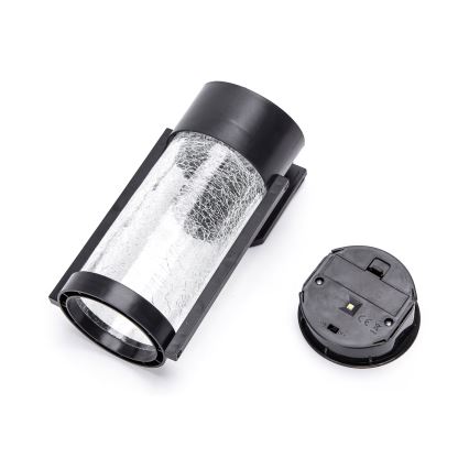 Aigostar - LED RGB Aplique solar LED/2W/1,2V negro IP44