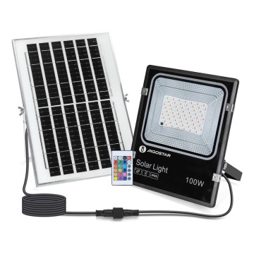 Aigostar - LED RGB Proyector solar regulable LED/100W/3,2V IP66 + control remoto