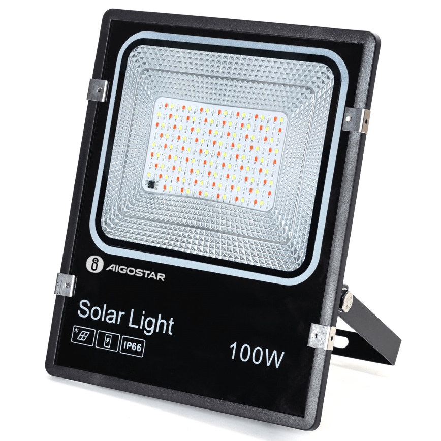 Aigostar - LED RGB Proyector solar regulable LED/100W/3,2V IP66 + control remoto