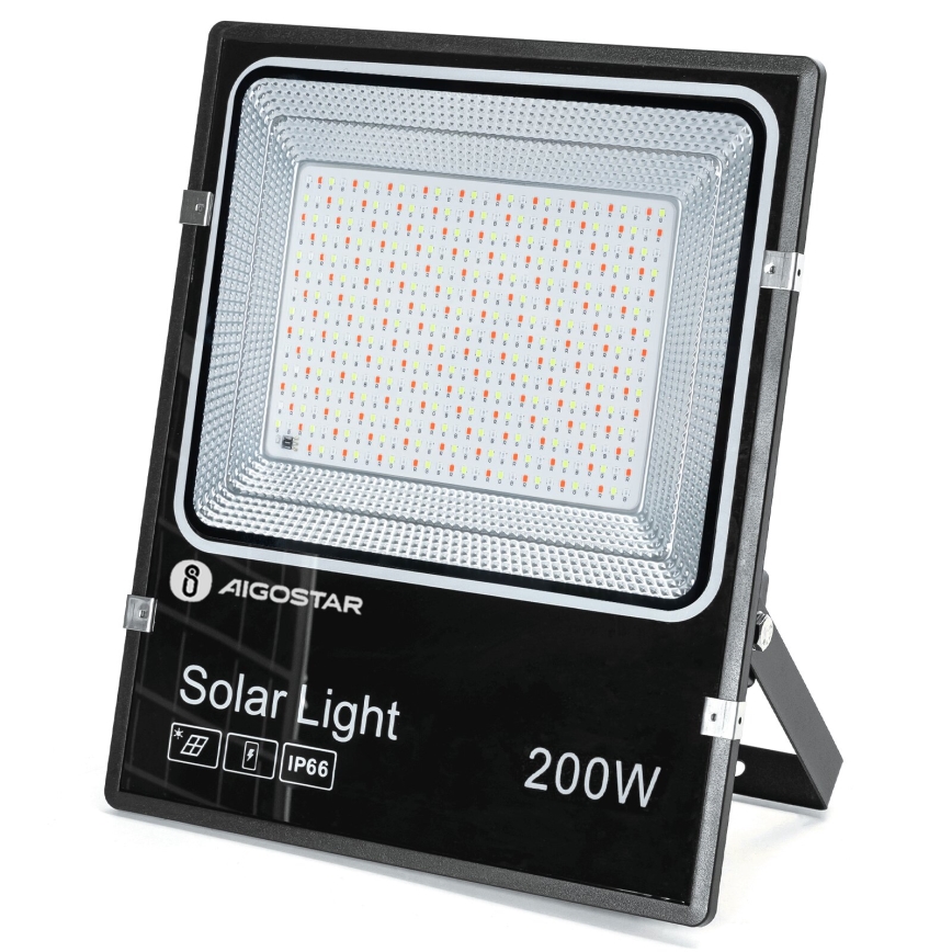 Aigostar - LED RGB Proyector solar regulable LED/200W/3,2V IP66 + control remoto