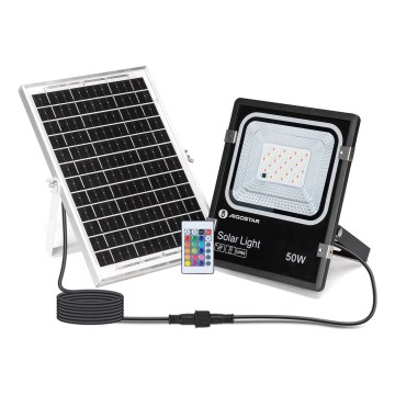 Aigostar - LED RGB Proyector solar regulable LED/50W/3,2V IP66 + control remoto