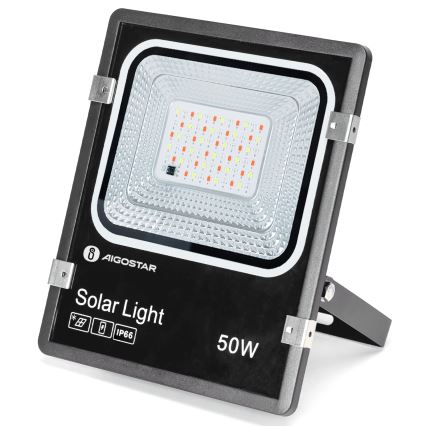 Aigostar - LED RGB Proyector solar regulable LED/50W/3,2V IP66 + control remoto