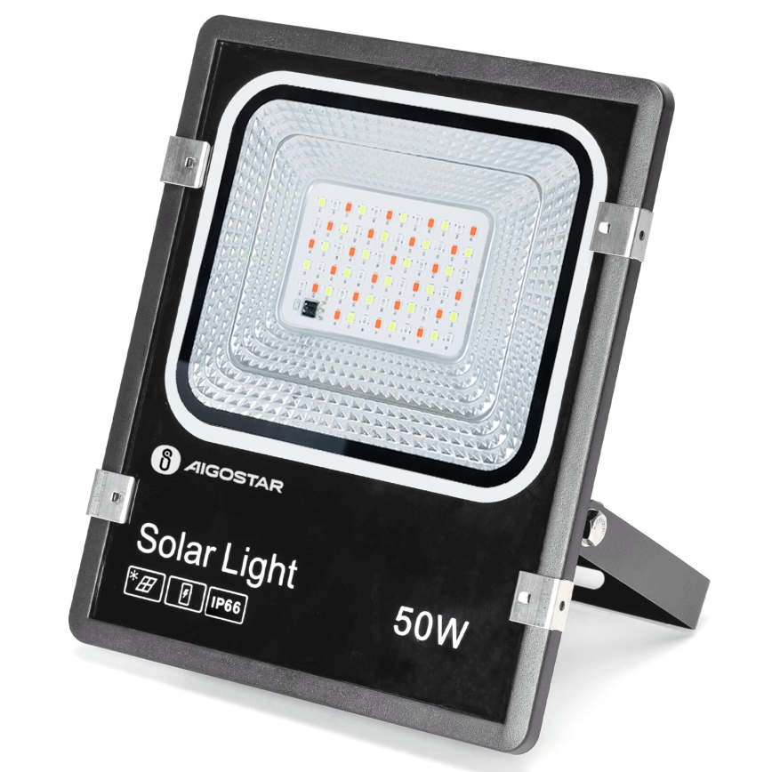 Aigostar - LED RGB Proyector solar regulable LED/50W/3,2V IP66 + control remoto