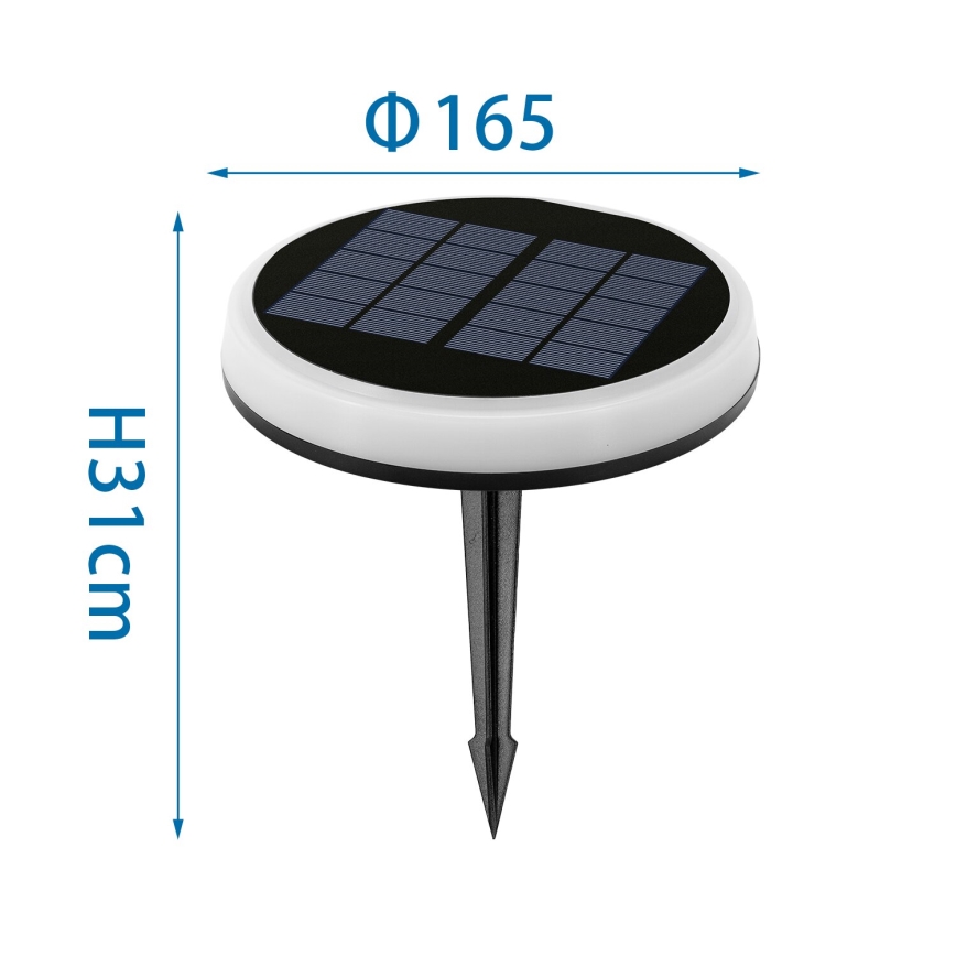 Aigostar - LED RGBIC Lámpara solar LED/0,6W/3,7V IP65 2000 mAh