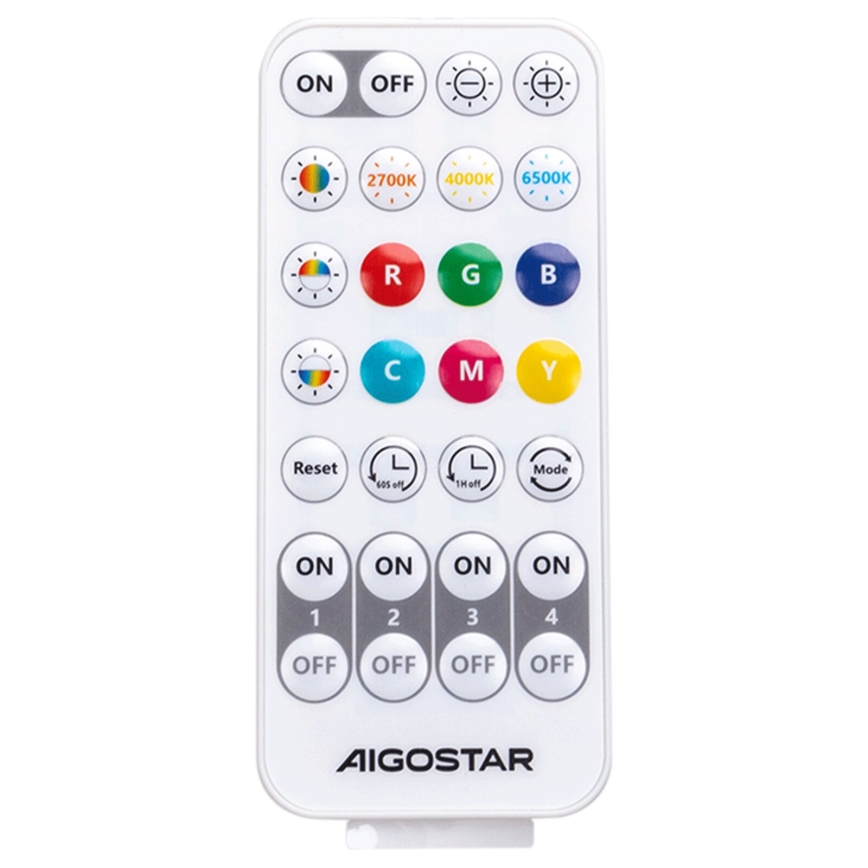 Aigostar - LED RGBW Aplique regulable MESH Inteligente LED/8W/230V + control remoto