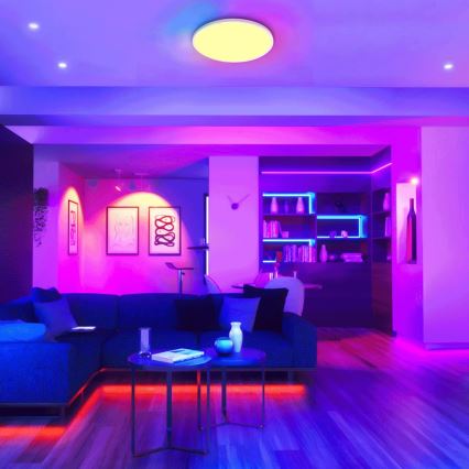 Aigostar - LED RGBW Plafón regulable para el baño LED/24W/230V 3000-6500K diá. 42 cm IP44 + control remoto