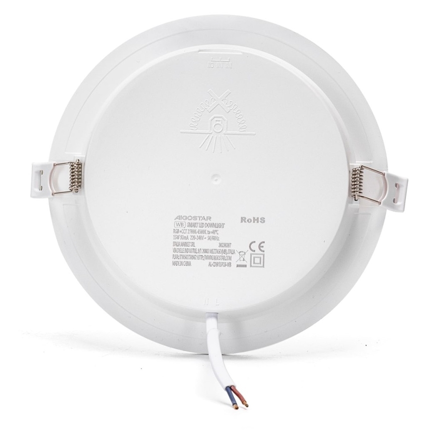 Aigostar - LED RGBW Lámpara empotrable regulable LED/15W/230V 2700-6500K diá. 17,5 cm Wi-Fi