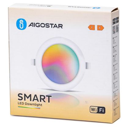 Aigostar - LED RGBW Lámpara empotrable regulable LED/9W/230V 2700-6500K diá. 14,5 cm Wi-Fi