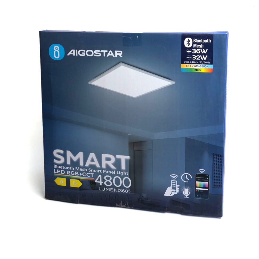 Aigostar - LED RGBW Panel empotrado regulable MESH LED/36W/230V 60x60 cm