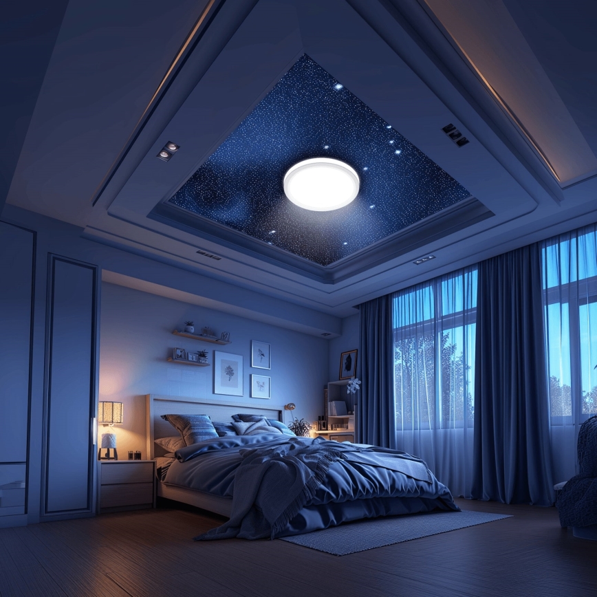 Aigostar - LED RGBW Plafón regulable para el baño MESH Inteligente LED/24W/230V 3000-6500K IP44 + control remoto