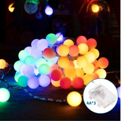 Aigostar - LED RGBY Cadena de navidad para exteriores 100xLED/3xAA/8 funciones 10,3 m IP44