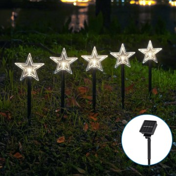 Aigostar - Luz de navidad LED solar LED/0,054W/1,2V 1m IP65 blanco frío