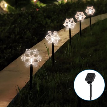 Aigostar - Luz de navidad LED solar LED/0,054W/1,2V 1m IP65 blanco frío