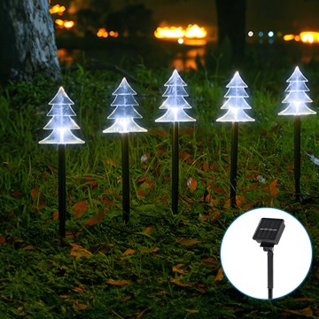Aigostar - Luz de navidad LED solar LED/0,054W/1,2V 1m IP65 blanco frío