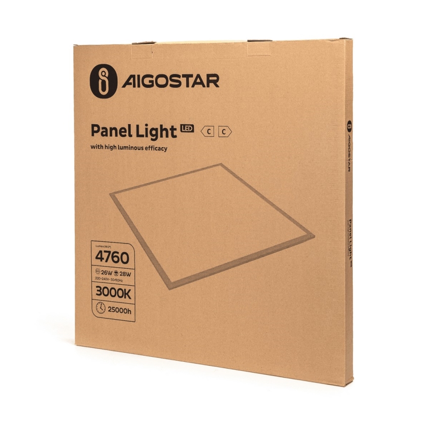 Aigostar - Panel LED empotrado LED/28W/230V 60x60 cm 3000K