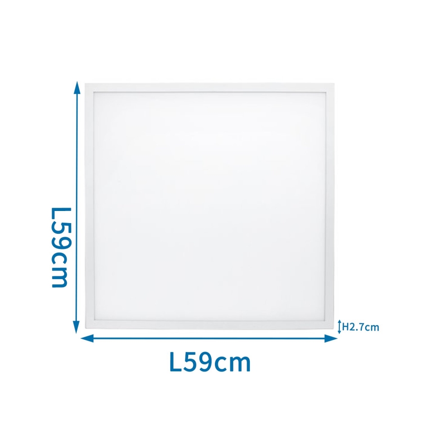 Aigostar - Panel LED empotrado LED/40W/230V 3000K/4000K/6500K 60x60cm blanco