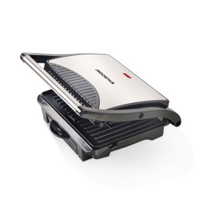 Aigostar - Parrilla de contacto 1000W/230V negro/cromo mate