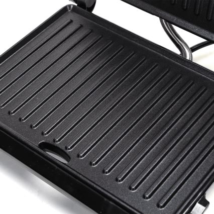 Aigostar - Parrilla de contacto 1000W/230V negro/cromo mate
