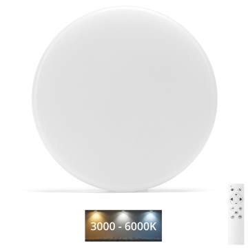 Aigostar - Plafón de baño LED regulable LED/18W/230V 3000-6000K IP54 + control remoto