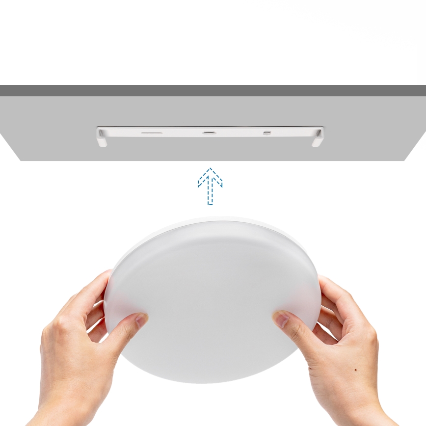 Aigostar - Plafón de baño LED regulable LED/18W/230V 3000-6000K IP54 + control remoto