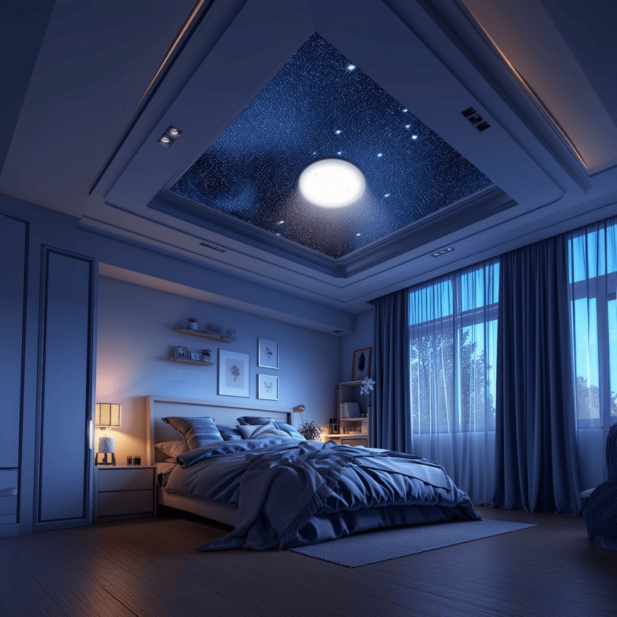 Aigostar - Luz de techo LED regulable para baño MESH Inteligente LED/18W/230V 3000-65000K IP44 + control remoto