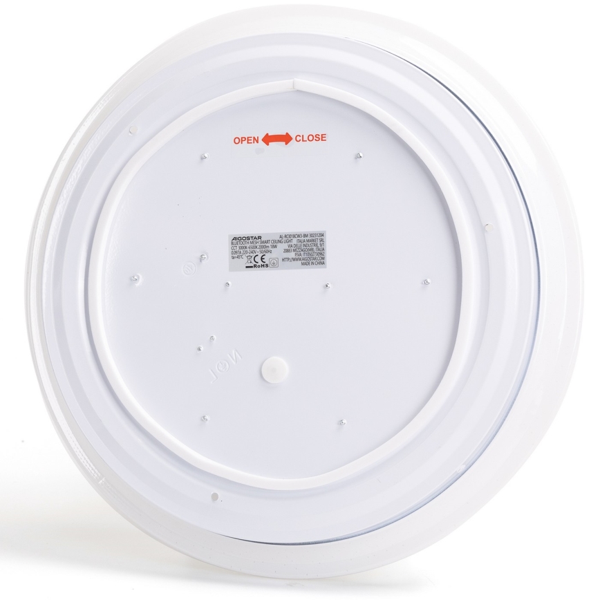 Aigostar - Luz de techo LED regulable para baño MESH Inteligente LED/18W/230V 3000-65000K IP44 + control remoto