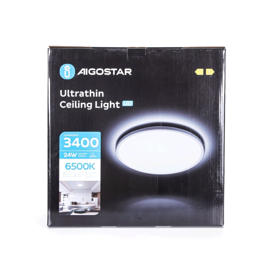 Aigostar - Plafón LED de baño LED/24W/230V 6500K diá. 40 cm IP44