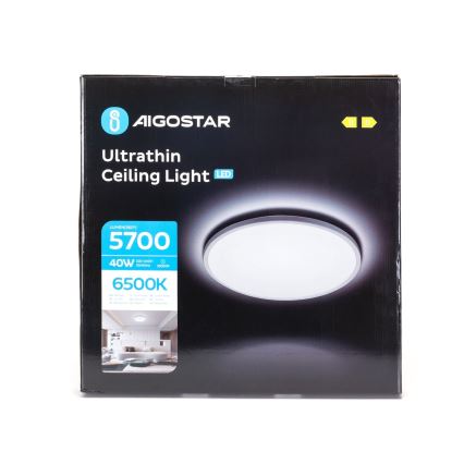 Aigostar - Plafón LED de baño LED/40W/230V 6500K diá. 54 cm IP44