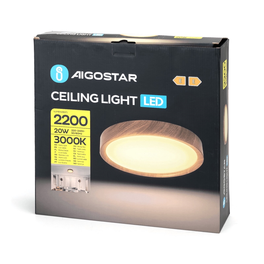 Aigostar - Plafón LED LED/20W/230V 3000K diá. 33,7 cm