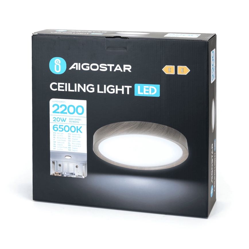 Aigostar - Plafón LED LED/20W/230V 6500K diá. 33,7 cm