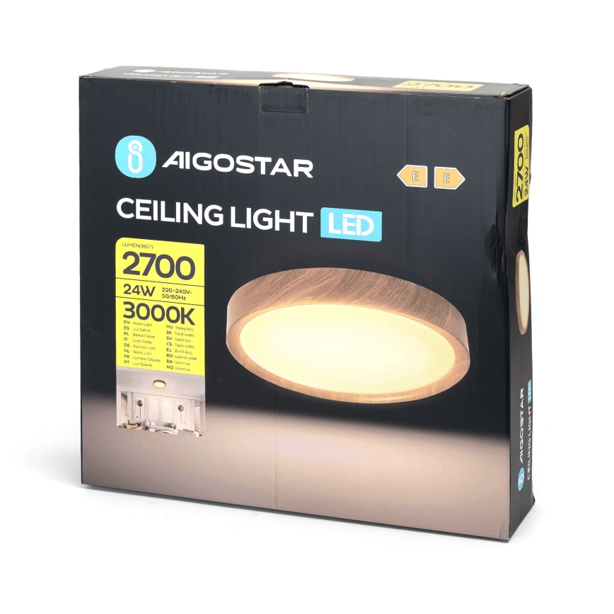 Aigostar - Plafón LED LED/24W/230V 3000K diá. 38,3 cm