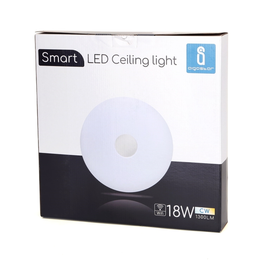 Aigostar - Plafón LED regulable LED/18W/230V 34 cm de diámetro Wi-Fi