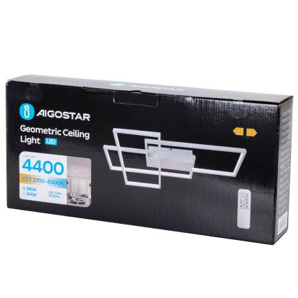 Aigostar - Plafón LED regulable LED/38W/230V 2700-6500K + control remoto