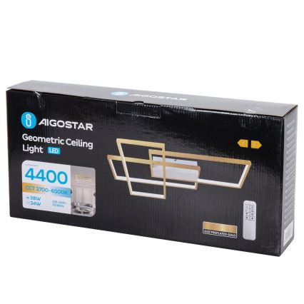 Aigostar - Plafón LED regulable LED/38W/230V 2700-6500K + control remoto