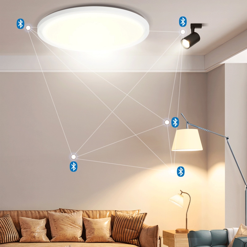 Aigostar - Plafón LED RGBW regulable MESH LED/24W/230V 3000-6500K blanco + control remoto