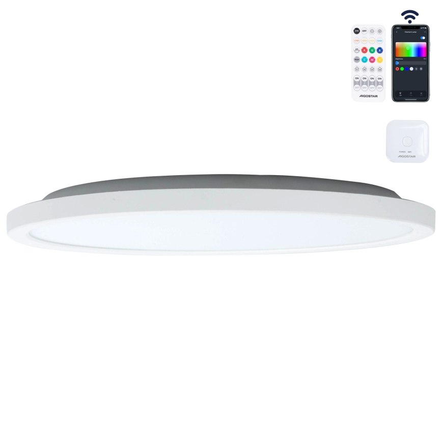 Aigostar - Plafón LED RGBW regulable MESH LED/24W/230V 3000-6500K blanco + control remoto