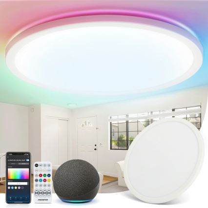 Aigostar - Plafón LED RGBW regulable MESH LED/36W/230V 3000-6500K blanco + control remoto