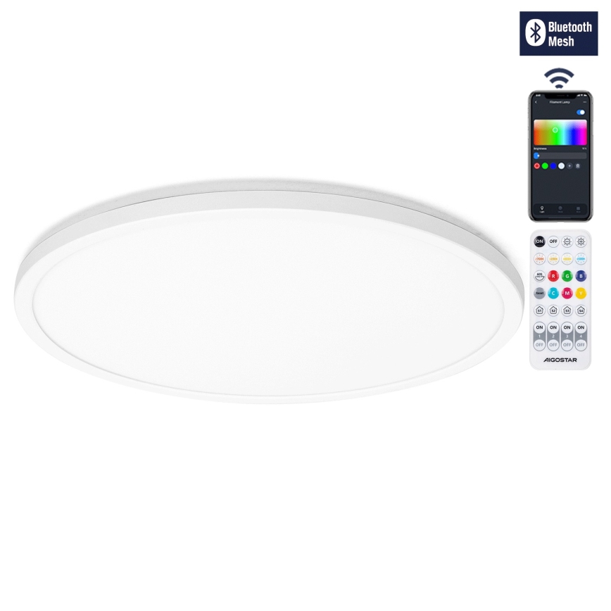 Aigostar - Plafón LED RGBW regulable MESH LED/36W/230V 3000-6500K blanco + control remoto