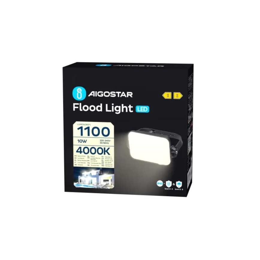 Aigostar - Proyector LED LED/10W/230V 4000K IP65 negro