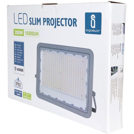 Aigostar - Proyector LED LED/200W/230V gris 6500K IP65