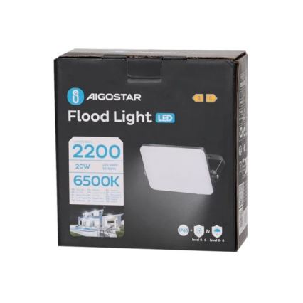 Aigostar - Proyector LED LED/20W/230V 6500K IP65 negro