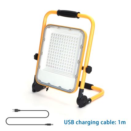 Aigostar - Proyector LED recargable y regulable LED/100W/5V 6500K IP65 1500mAh